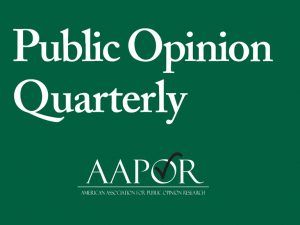 Versta Blog Makes Public Opinion Quarterly. https://t.co/QGvaJZh48U @VerstaResearch  #aapor @TheAAPC @AAPOR https://t.co/NRCK23mF1Y